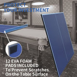 9ft Blue Mid-Size Ping Pong Conversion Top Foldable & Portable Table Tennis Table Top for Indoor W1408P262532