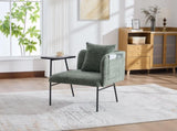 Leisure Chair, Lounge Relaxing Chair Small Table and Back Pillow, Modern Upholstered Chairs W395P453314