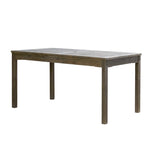 Caladesi Grey-washed Rectangular Farmhouse Wood Patio Dining Table for 6 Seaters B093121231