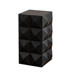 23.62"Height Three-dimensional Embossed Pattern Design Retro Side Table Retro Furniture Black W757P183205