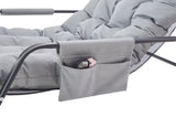 Rocking Chair with Extra-Wide Technical leather Upholstered Gliding Chair Boucle Reclining Chair, W2516P282505