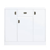 White High Gloss 3-Door Server with Drawer B062P209325