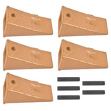 5 X156 X156S Dirt Teeth Bucket Teeth / Tooth with P156 Roll Pins Alloy Steel Fits Existing 156 83324057