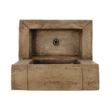 35.25" High Hand Crafted Weather Resistant Floor Fountain with Light, Light Brown 71774.00LBRN