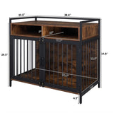 ZNTS 38.6 "Furniture Dog Cage, Metal Heavy Duty Super Sturdy Dog Cage, Dog Crate for Small/Medium Dogs, 08222387