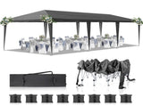 10x30ft Outdoor Pop Up Canopy, Portable Instant Canopy Tent for Outdoor Events Party Wedding 10856158