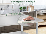 Profeeshaw Stainless Steel Prep & Work Table, 30x48 Inches, with Backsplash and Adjustable W1422P252477