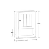 1-Door Bathroom Medicine Cabinet and Laundry Wall Storage Shelf - White 64272415