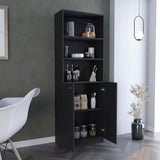 ZNTS Home 2-Door Bookcase, Modern Storage Unit with Dual Doors and Multi-Tier Shelves B070137820