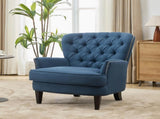 Mirod Vintage-Inspired Upholstered Lounge Chair with Nailhead Trim ,Solid Wood Legs for Stability N760P253374V
