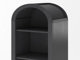 67"H Small Arched Bookcase, Mid Century Modern 5-Tier Arched Bookcase with Open Display W757P506857
