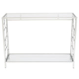 Toughened Glass Panel Console Table---Circle Shape 36052261