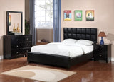 ZNTS Bedroom Bed Side Table 1x Nightstand Black Color Wooden 2 Drawers Table HSESF00F4251