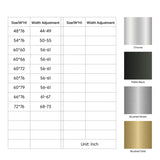 60*76"Fixed & Sliding Shower Door, Round Tube Hardware, Clear Glass Shower Door, 3/8 SGCC T3177P320601