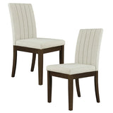 Upholstered Channel-back Dining Chair Set of 2 B035P262672