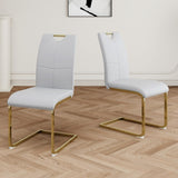 Modern Dining Chairs with Faux Leather Padded Seat Dining Living Room Chairs Upholstered Chair with W210127293