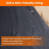 USB Heated Blanket Electric Heated Poncho Shawl Wrap Throw with Zipper Arm Holes Pocket 3 Heating 24942292