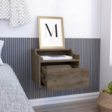 Busan Modern Floating Nightstand , End Table, Side Table Single-Drawer Design with Sleek Two-Tiered B200137841