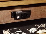 ZNTS Cottage Style Weathered Elm 1pcstand Ball Bearing Metal Glide USB Charger/Power Outlet In B011139598