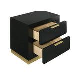 Sophia Black 2-drawer Nightstand B062P299897