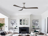 62" 3PCS Solid Wood Blades Ceiling Fan with Lights Remote Control,Quiet DC Motor 3 Blade Ceiling W3596P460844