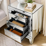 21.5 inch X15.8 inchX26.8 inchSilver mirror three drawer cabinet,Multi functional storage cabinet W1005P204649