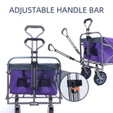 ZNTS Outdoor Garden Multipurpose Micro Collapsible Beach Trolley Cart Camping Folding Wagon W321P206628