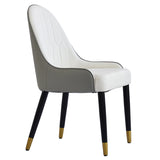 ZNTS Modern PU sponge-filled dining chair, solid wood metal legs, suitable for restaurants, living rooms W1535119451