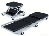 40" 2-in-1 Mechanic Creeper Seat with 360&deg Swivel Casters, Heavy Duty Metal Frame Auto Repair 77919436