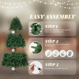 ZNTS 7.5 FT Pre-lit Artificial Christmas Tree, APP Controlled Xmas Tree Hinged Branches with 400 RGB 09504553