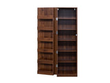Kitchen Cabinet, walnut Freestanding Buffet Cupboards Sideboard with Doors & Shelves, Kitchen W331P426747
