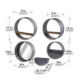 Farmhouse Round Metal Wall Planter, 5 Piece W2078P156359