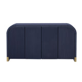 U_STYLE 4-door Curved Corner Design Wavy Door Panel Cabinet with Adjustable Shelves, Suitable for WF530090AAV