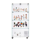 4 Tier Glass Display, Double Door Glass with Two Locks, Floor Standing Storage W1668P241907