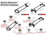 6-Piece Sink Wrench Set, 8-in-1 Sink & Bathroom Faucet Wrench, Adjustable Wrench with Wide Jaw & 85902824