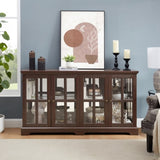 LED Curio Display Cabinet Antique Display Cabinet with Glass Doors Adjustable Shelves for W2275P231691