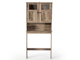 2-Door 3-Shelf MDF Toilet Cabinet with Melamine Finish Bathroom Vanity 23.23*8.66*66.93in Washed 65771588