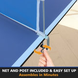 8ft Blue Mid-Size Ping Pong Conversion Top Foldable & Portable Table Tennis Table Top for Indoor W1408P262534