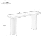 U_STYLE Modern Entryway Table with L-Shaped Legs,Suitable for Entryway, Hallway, Living Room, Foyer, N711P216234B
