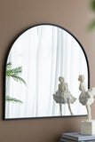 33" x 31" Arched Decorative Accent Mirror with Iron Metal Frame, Wall Deor for Bathroom, Bedroom, W2078P195624