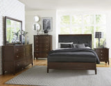Dark Cherry Finish 1pc Nightstand of 3x Drawers Satin Nickel Tone Knobs Transitional Style Bedroom B01162463