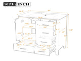 30'' Bathroom Vanity with Ceramic Sink Combo, Solid Wood Frame Bathroom Storage Cabinet, N710P194420K