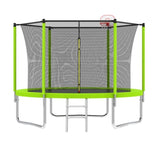 ZNTS 10FT Trampoline for Kids, Basketball Hoop and Ladder, Outdoor Kids Trampoline with Safety 41678425