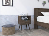 Haverson 1-Drawer 1-Shelf Nightstand Dark Walnut B06279997