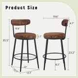 Fashionable and Comfortable - Two Sets Of Rrgonomic High Leg Bar Chairs, With Brown Technology W1151P279691