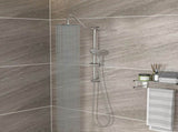 Shower set - 10 inch brushed round top spray and hand, round set with dual W124357628