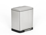 Brushed Nickel 17 Gallons Pedal Trash Can with Soft Close Lid, Removable Inner Bucket & Detachable 16744365