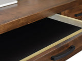 71 inch Executive Desk, No Assembly Required, Whiskey Finish B108P160194
