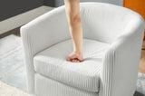 Swivel Accent Chair 360&deg Comfy Recliner Corduroy Arm Chair Single Sofa with Ottoman for Living Room W2582P179929