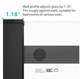 S-RM6076TB 56-60"W x 76"H Sliding Shower Door, Frameless Glass Shower Door with Matte Black W1865P189853